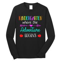 Kindergarten Where The Adventure Begins Kinder Teacher Long Sleeve Shirt