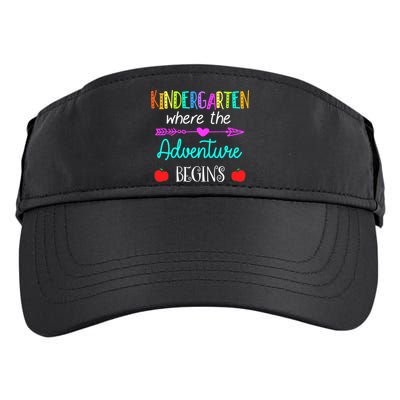 Kindergarten Where The Adventure Begins Kinder Teacher Adult Drive Performance Visor