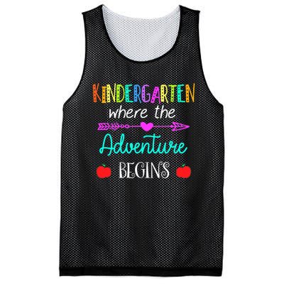 Kindergarten Where The Adventure Begins Kinder Teacher Mesh Reversible Basketball Jersey Tank