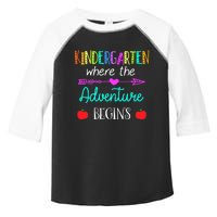 Kindergarten Where The Adventure Begins Kinder Teacher Toddler Fine Jersey T-Shirt