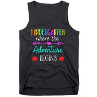 Kindergarten Where The Adventure Begins Kinder Teacher Tank Top