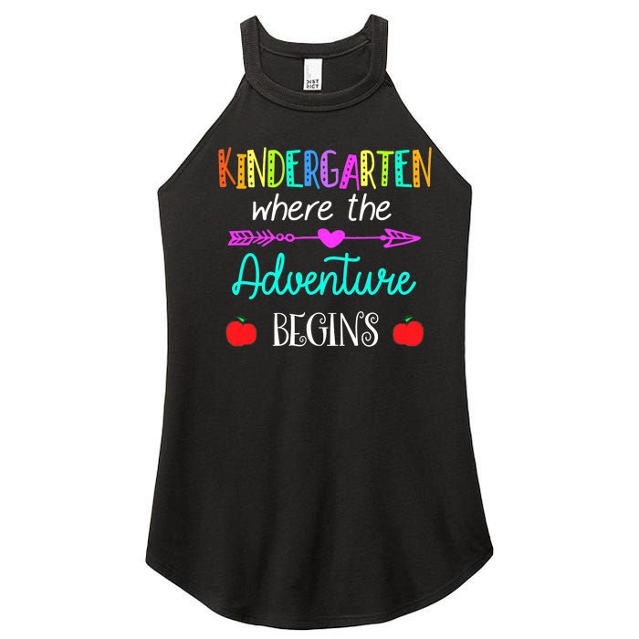 Kindergarten Where The Adventure Begins Kinder Teacher Women's Perfect Tri Rocker Tank