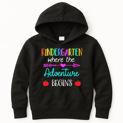 Kindergarten Where The Adventure Begins Kinder Teacher Kids Hoodie