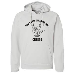 Koe Wetzel That Shit Gives Me The Creeps Performance Fleece Hoodie