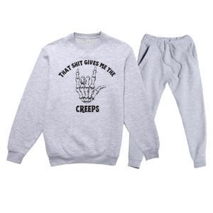 Koe Wetzel That Shit Gives Me The Creeps Premium Crewneck Sweatsuit Set