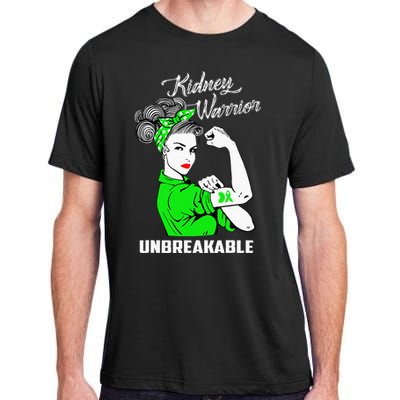 Kidney Warrior Unbreakable Kidney Awareness Gift Adult ChromaSoft Performance T-Shirt