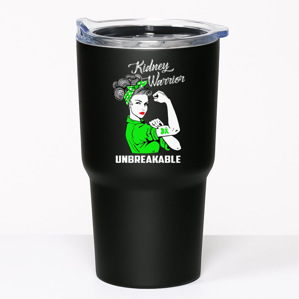 Kidney Warrior Unbreakable Kidney Awareness Gift Tumbler