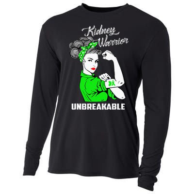 Kidney Warrior Unbreakable Kidney Awareness Gift Cooling Performance Long Sleeve Crew