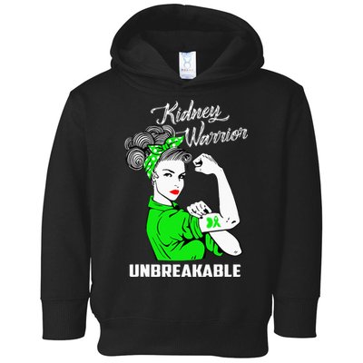 Kidney Warrior Unbreakable Kidney Awareness Gift Toddler Hoodie