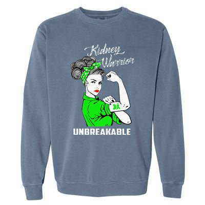 Kidney Warrior Unbreakable Kidney Awareness Gift Garment-Dyed Sweatshirt