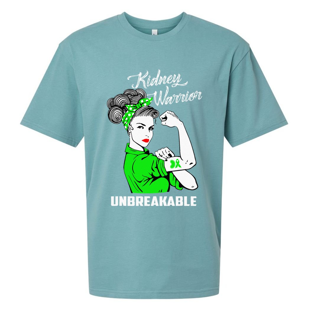 Kidney Warrior Unbreakable Kidney Awareness Gift Sueded Cloud Jersey T-Shirt