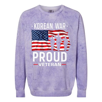 Korean War Veteran Colorblast Crewneck Sweatshirt