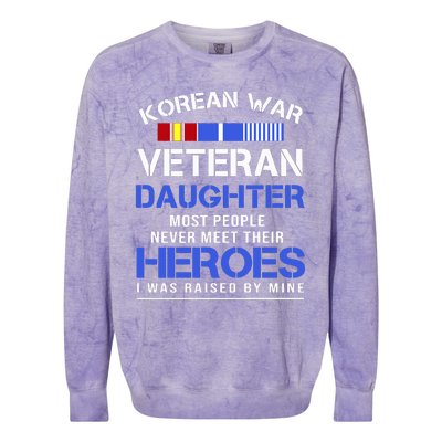 Korean War Veteran Daughter Gift For Daughter Colorblast Crewneck Sweatshirt