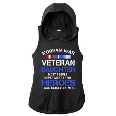 Korean War Veteran Daughter Gift For Daughter Ladies PosiCharge Tri-Blend Wicking Draft Hoodie Tank