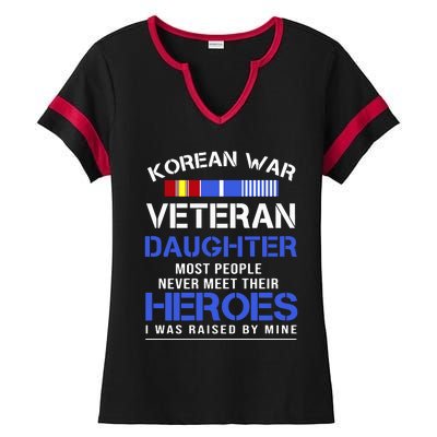 Korean War Veteran Daughter Gift For Daughter Ladies Halftime Notch Neck Tee