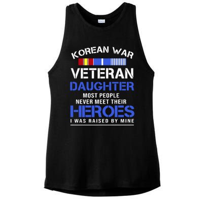 Korean War Veteran Daughter Gift For Daughter Ladies PosiCharge Tri-Blend Wicking Tank