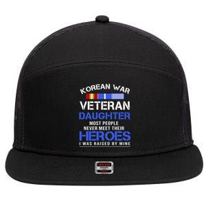 Korean War Veteran Daughter Gift For Daughter 7 Panel Mesh Trucker Snapback Hat