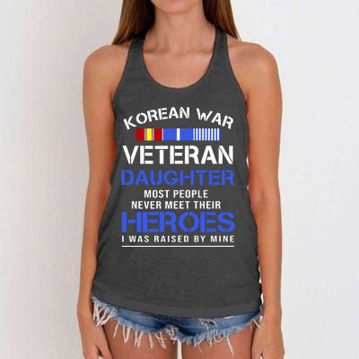 Korean War Veteran Daughter Gift For Daughter Women's Knotted Racerback Tank