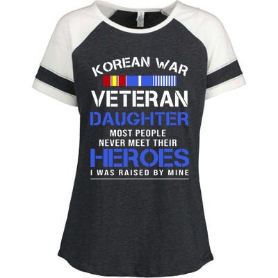 Korean War Veteran Daughter Gift For Daughter Enza Ladies Jersey Colorblock Tee