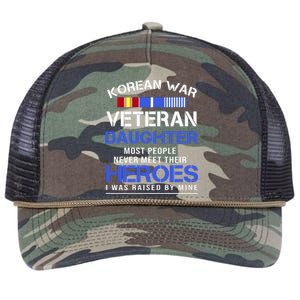 Korean War Veteran Daughter Gift For Daughter Retro Rope Trucker Hat Cap