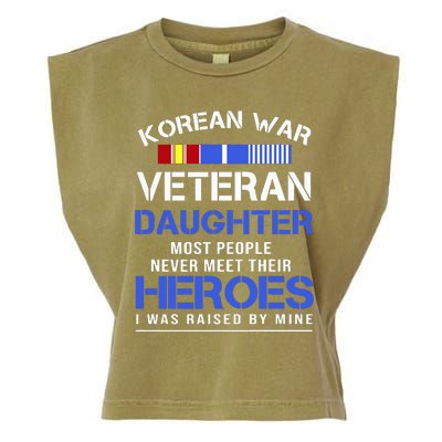 Korean War Veteran Daughter Gift For Daughter Garment-Dyed Women's Muscle Tee