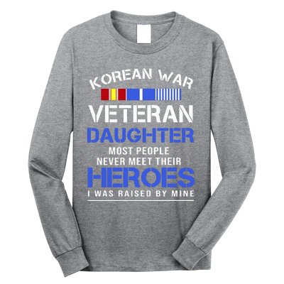 Korean War Veteran Daughter Gift For Daughter Long Sleeve Shirt