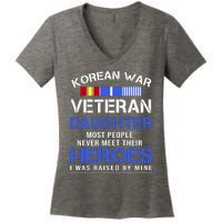 Korean War Veteran Daughter Gift For Daughter Women's V-Neck T-Shirt