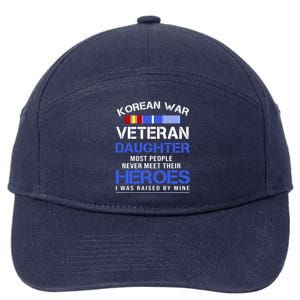 Korean War Veteran Daughter Gift For Daughter 7-Panel Snapback Hat