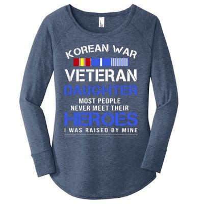 Korean War Veteran Daughter Gift For Daughter Women's Perfect Tri Tunic Long Sleeve Shirt