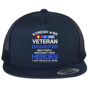 Korean War Veteran Daughter Gift For Daughter Flat Bill Trucker Hat