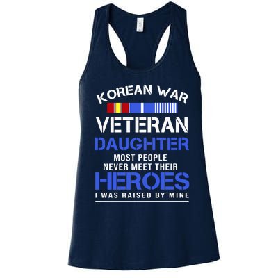 Korean War Veteran Daughter Gift For Daughter Women's Racerback Tank