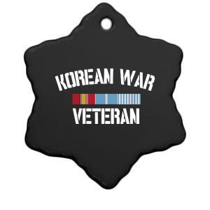 Korean War Veteran Pride Korea Service Ribbon Ceramic Star Ornament