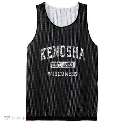 Kenosha Wisconsin Wi Vintage Established Sports Mesh Reversible Basketball Jersey Tank