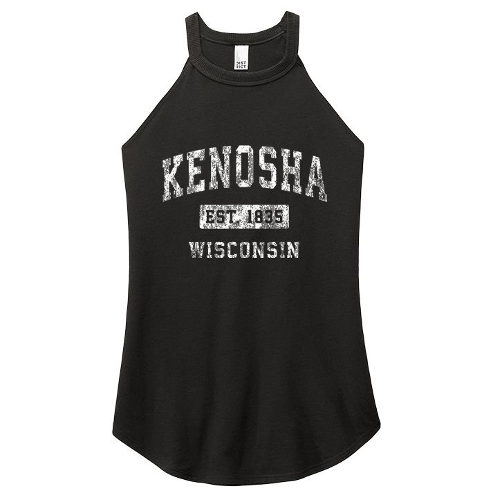 Kenosha Wisconsin Wi Vintage Established Sports Women's Perfect Tri Rocker Tank