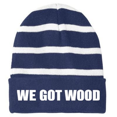 Kerry Wood We Got Wood Striped Beanie with Solid Band