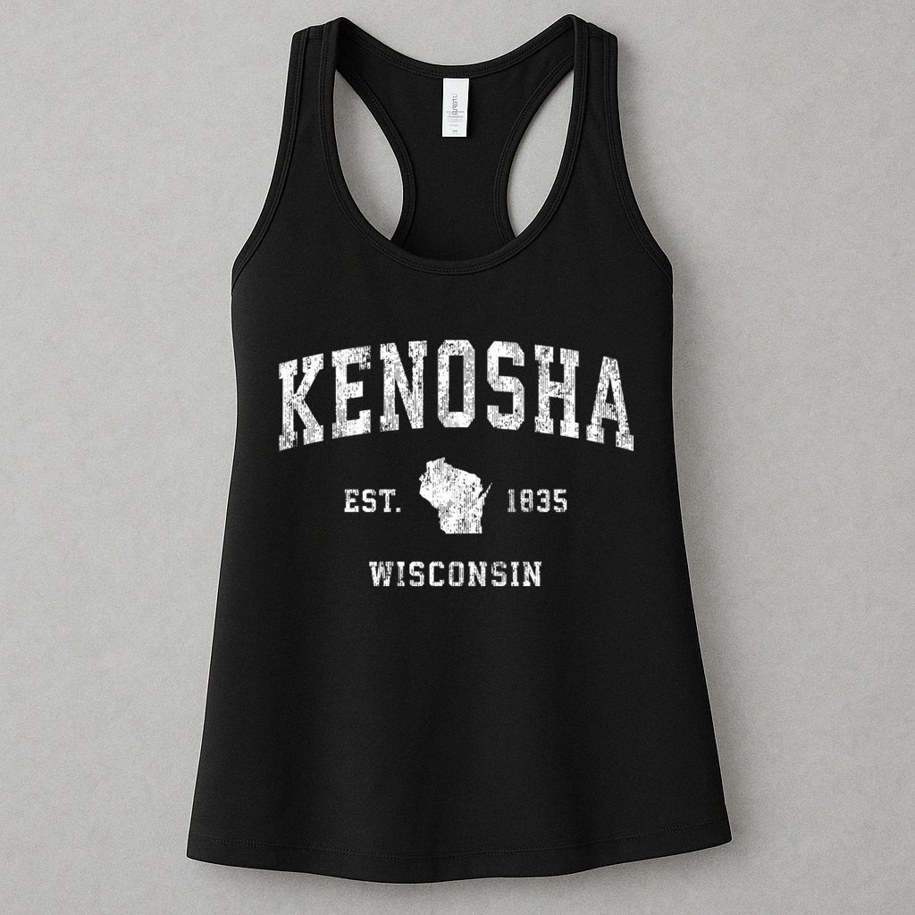 Kenosha Wisconsin Wi Vintage Athletic Sports Womens Tank Top