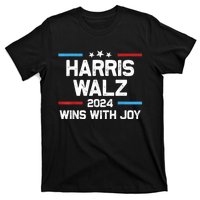 Kamala Wins With Joy Harris Waltz 2024 President Election T-Shirt