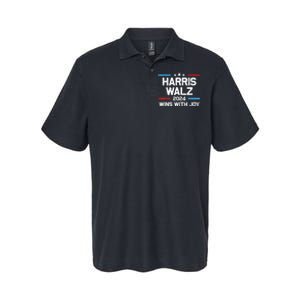 Kamala Wins With Joy Harris Waltz 2024 President Election Softstyle Adult Sport Polo