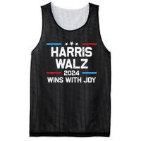 Kamala Wins With Joy Harris Waltz 2024 President Election Mesh Reversible Basketball Jersey Tank