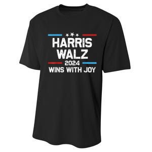 Kamala Wins With Joy Harris Waltz 2024 President Election Performance Sprint T-Shirt