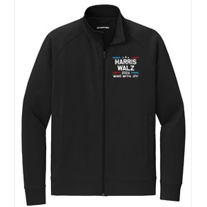 Kamala Wins With Joy Harris Waltz 2024 President Election Stretch Full-Zip Cadet Jacket