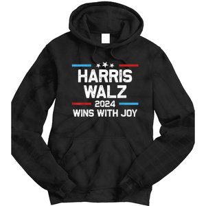 Kamala Wins With Joy Harris Waltz 2024 President Election Tie Dye Hoodie