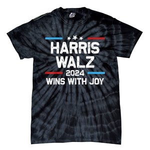 Kamala Wins With Joy Harris Waltz 2024 President Election Tie-Dye T-Shirt