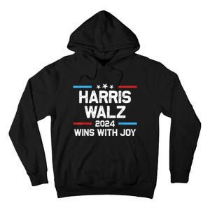 Kamala Wins With Joy Harris Waltz 2024 President Election Tall Hoodie