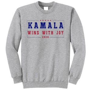 Kamala Wins With Joy Kamala Harris 2024 Premium Tall Sweatshirt