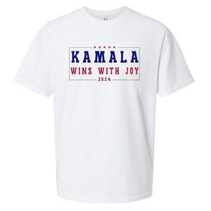 Kamala Wins With Joy Kamala Harris 2024 Premium Sueded Cloud Jersey T-Shirt