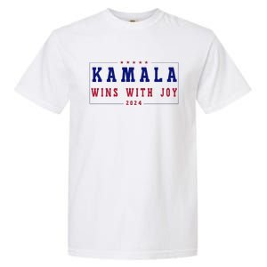 Kamala Wins With Joy Kamala Harris 2024 Premium Garment-Dyed Heavyweight T-Shirt