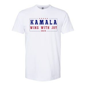 Kamala Wins With Joy Kamala Harris 2024 Premium Softstyle CVC T-Shirt