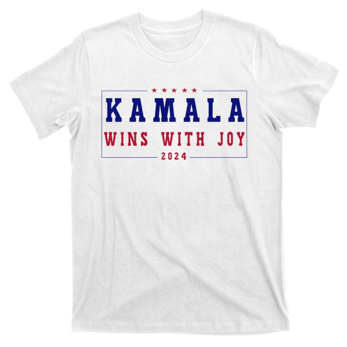 Kamala Wins With Joy Kamala Harris 2024 Premium T-Shirt