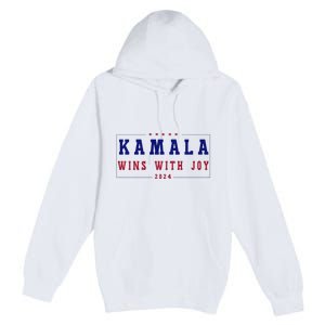 Kamala Wins With Joy Kamala Harris 2024 Premium Premium Pullover Hoodie